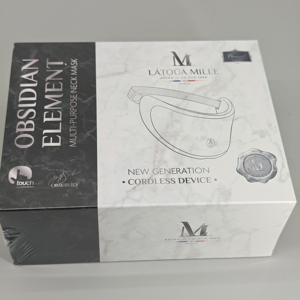 Latoua Mille Obsidian Element Multi-Purpose LED Neck Mask Cordless Device New - Picture 3 of 8